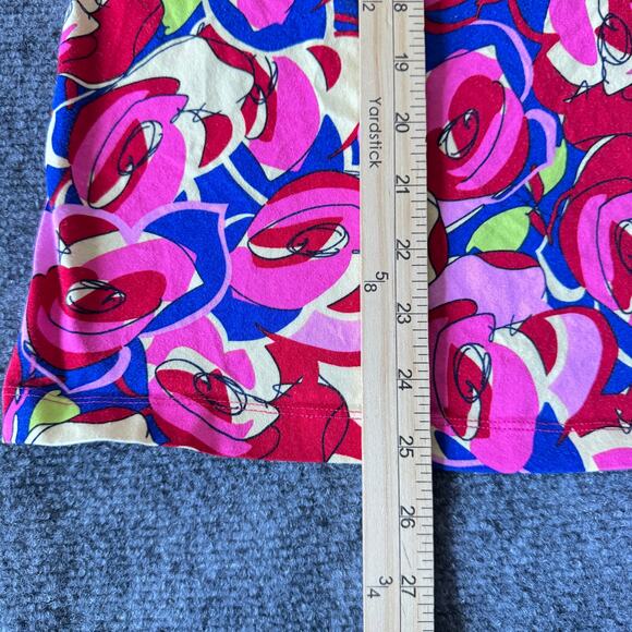 Hanna Anderson Dress Girls 10 Pink Red Floral Long Sleeve Midi Cotton Pullover - Picture 7 of 11